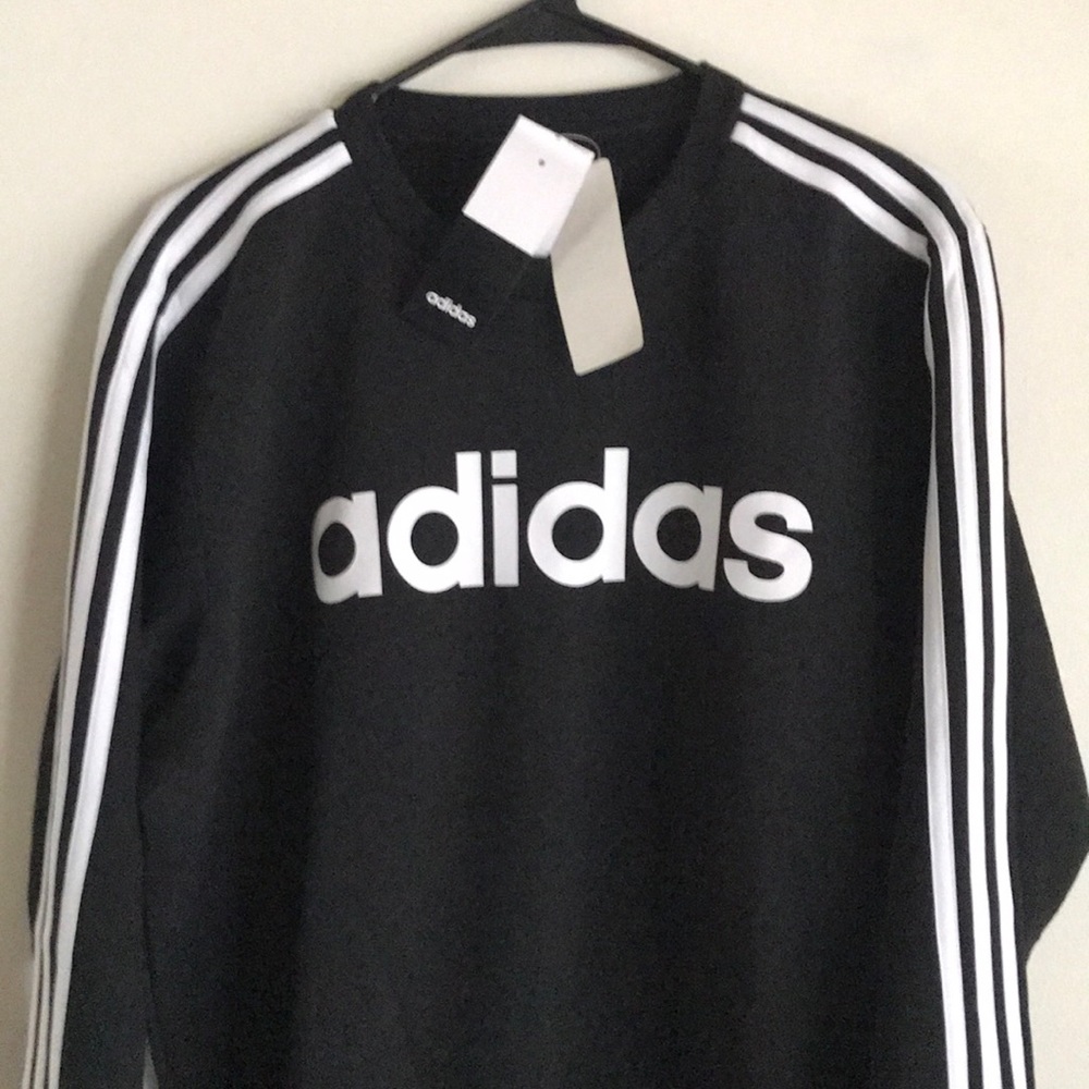 NEW! Adidas Classic 3 Stripe Sweatshirt
